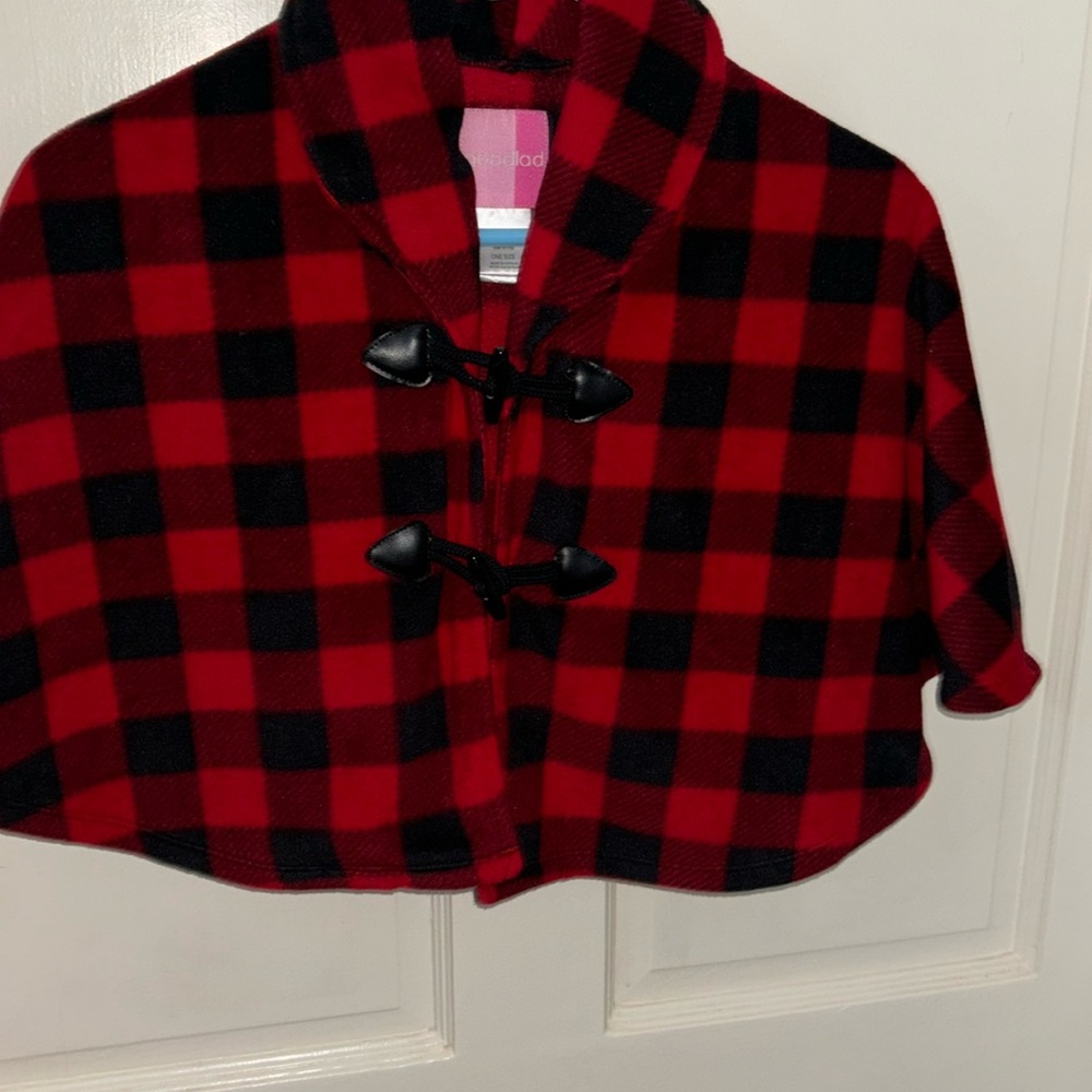 EC goodlad one size red & black shoulder cover with color plaid look 36” seam